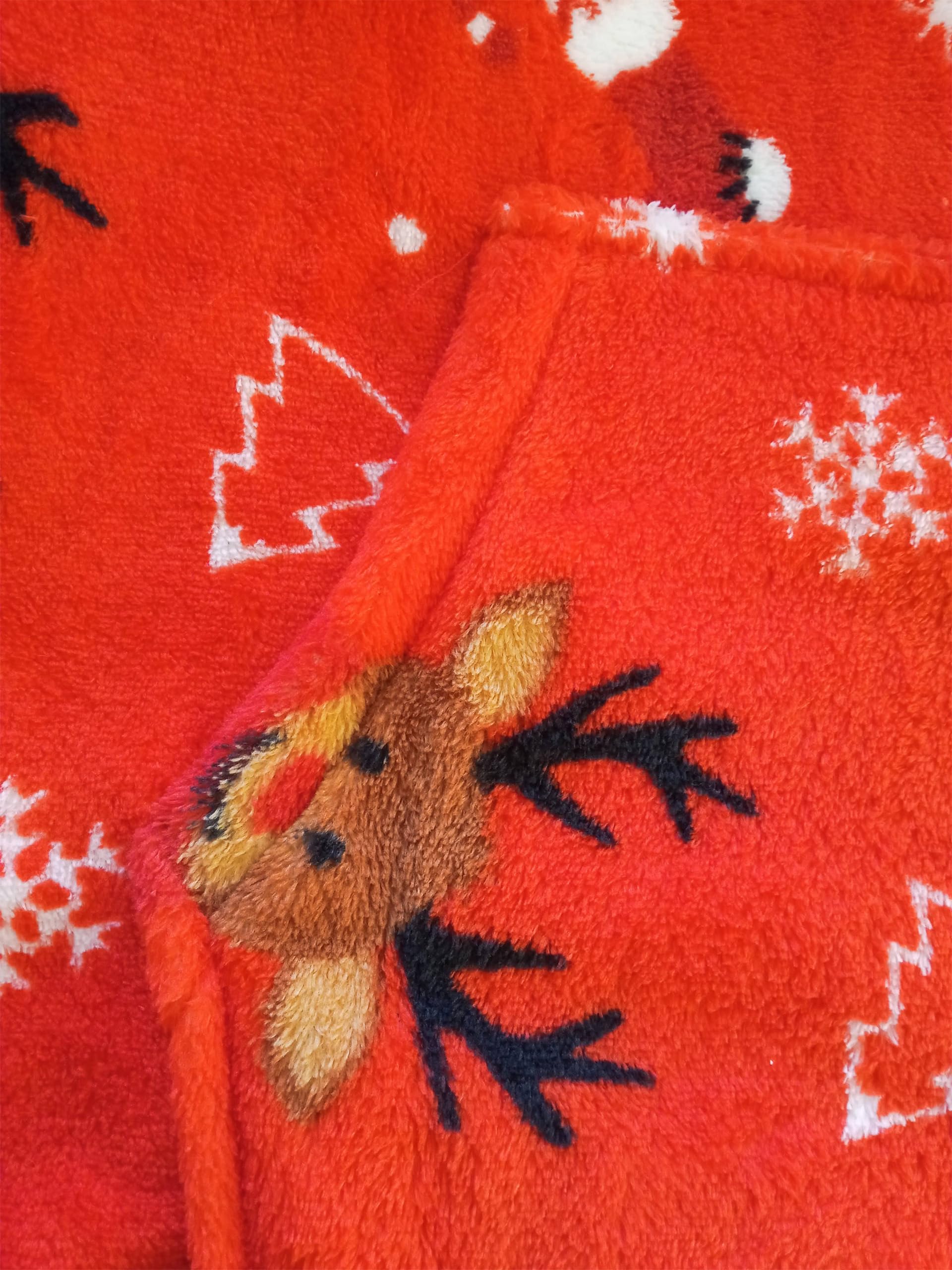 United Labels X-Mas Oversize Cozy Hoodie dla kobiet - renifer ponadwymiarowy damski sweter do przytulania puszysty sweter koc, czerwony