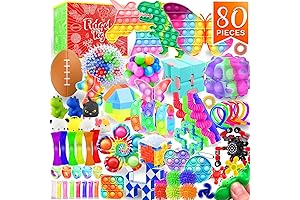 Sensory Set: 80-Piece Party Favors for Kids and Educational Resources