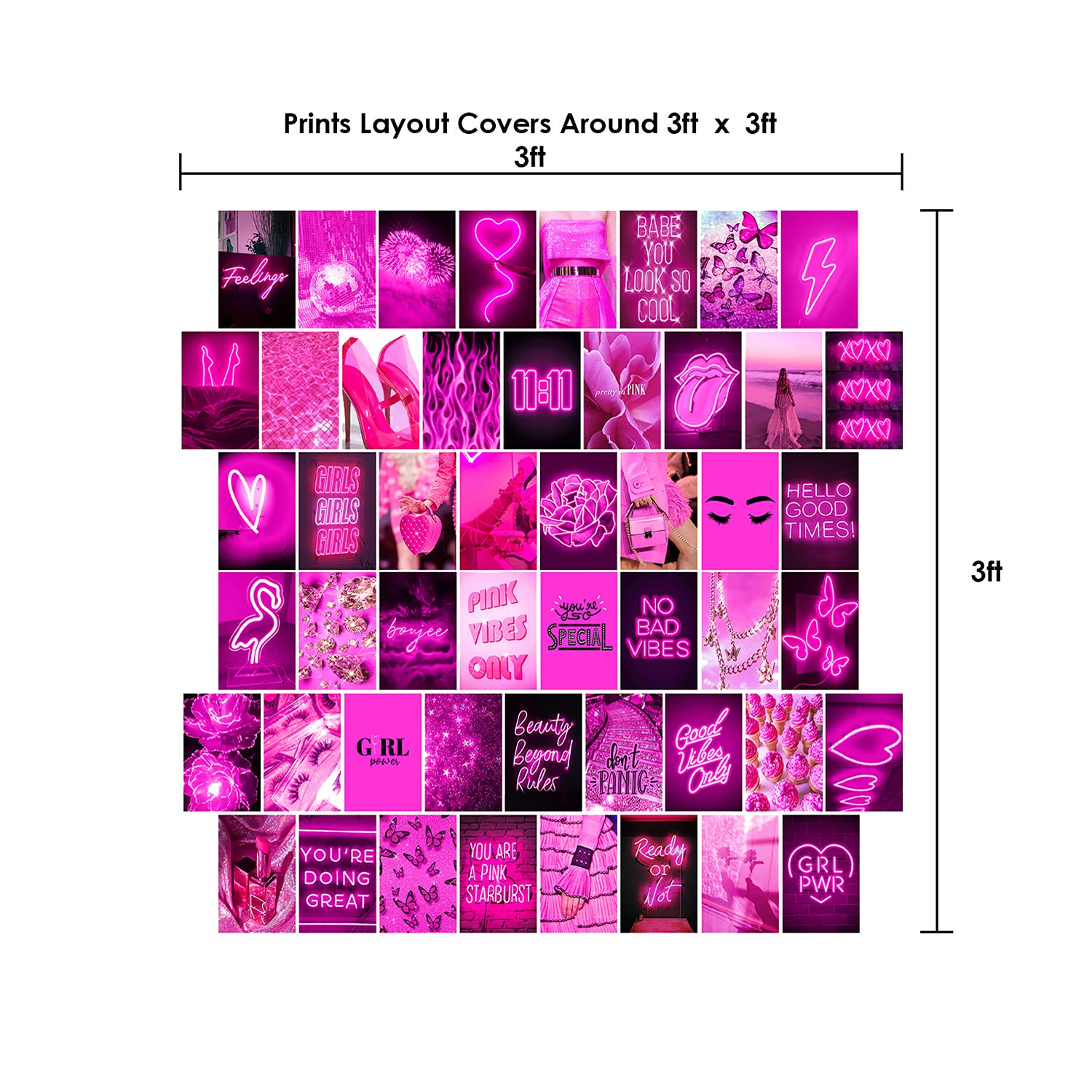 JUWUTE Wall Collage Kit Aesthetic Pictures, Blue Aesthetic Poster, 50