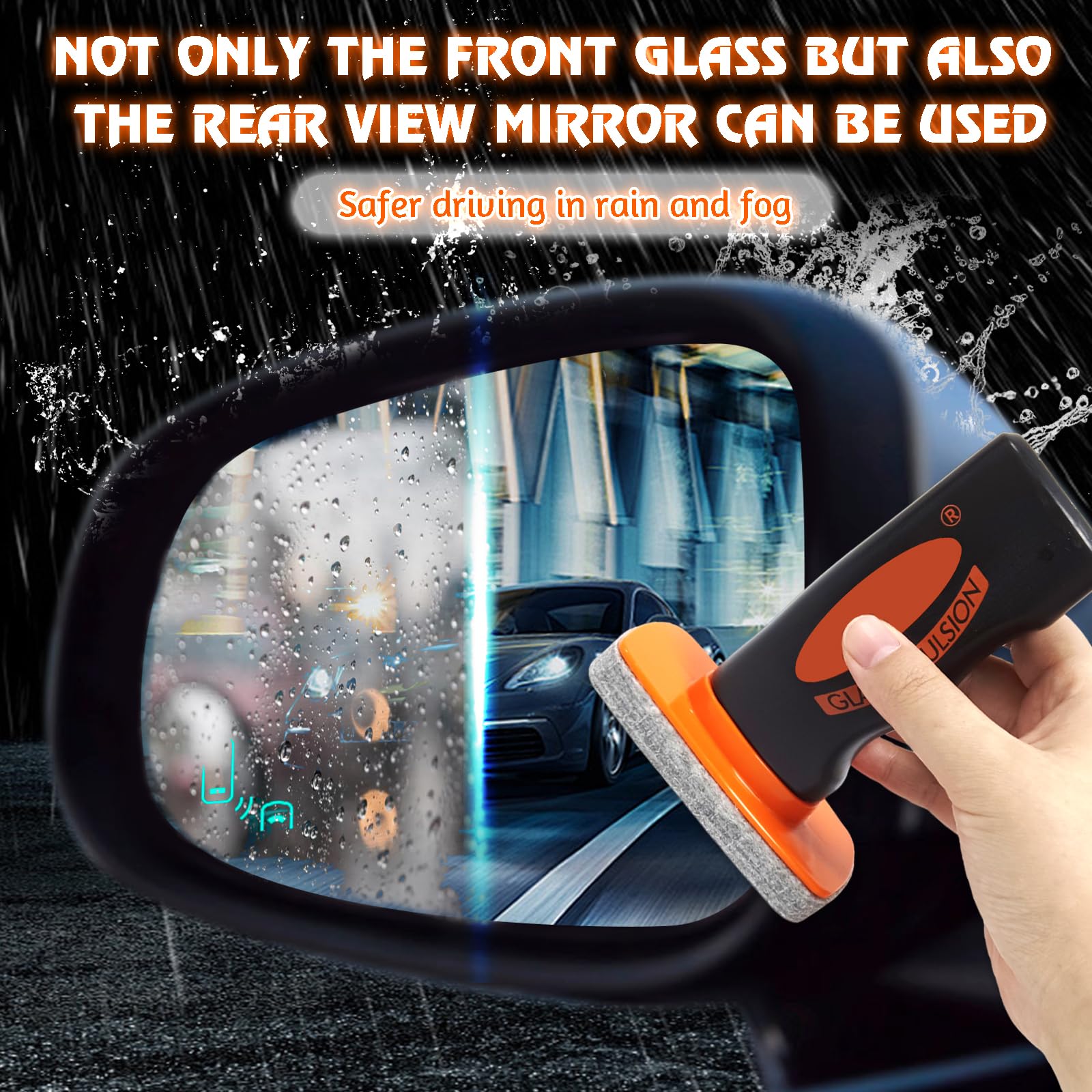 Q4 Glass Guard – Detergente Per Vetri Auto Con Spazzola E Bordo, Rimuove Pellicola Oleosa E Residui, 100g