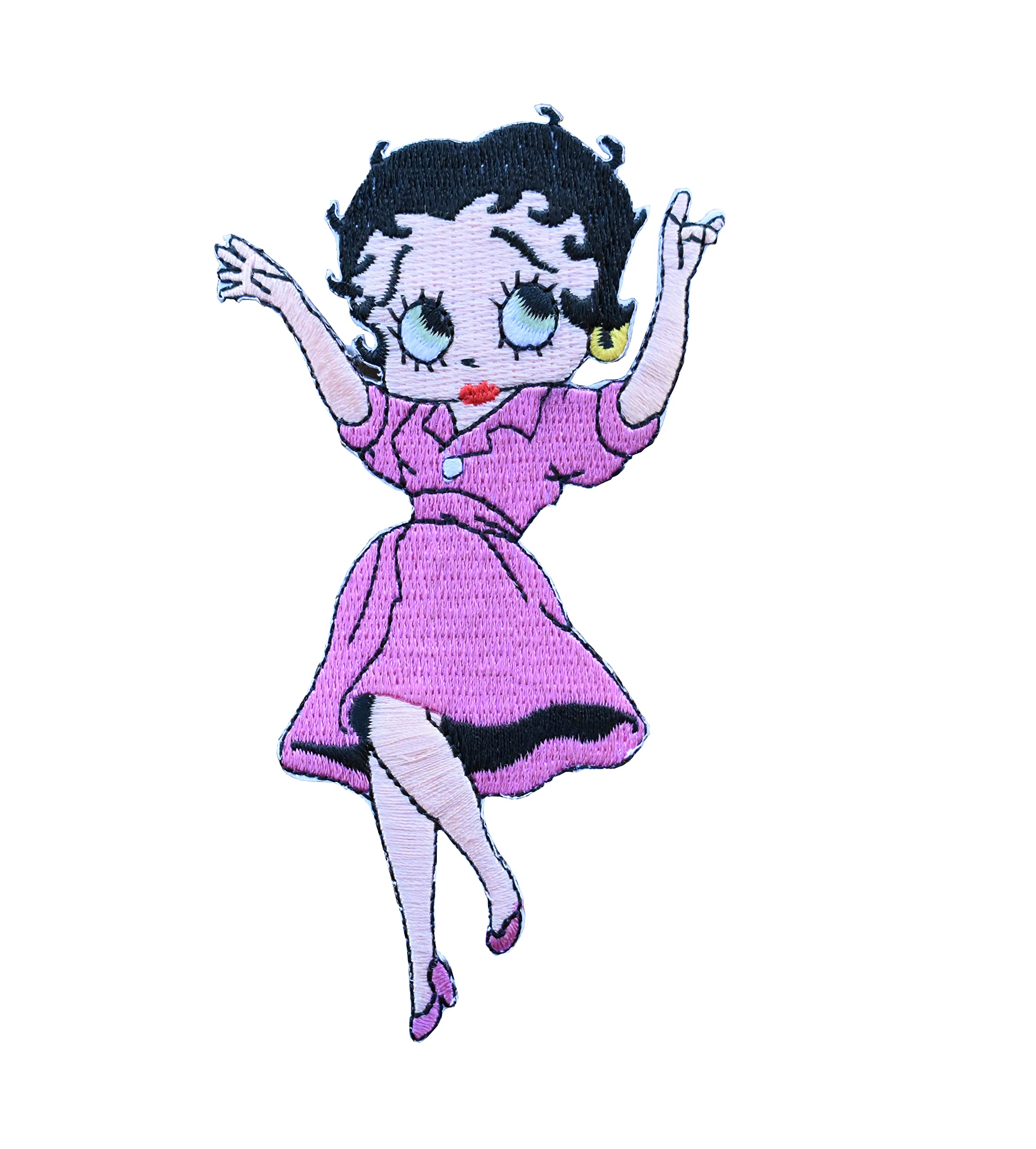 open lace back dress Amazon.com: ETDesign #E05205 Betty BOOP Betty Boop with Pink Dress  Embroidery Iron On Applique Patch -2 1/2