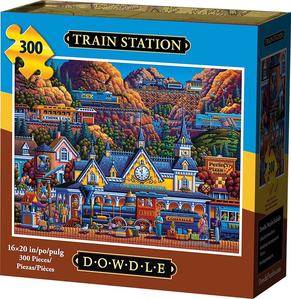 D·O·W·D·L·E Dowdle Jigsaw Puzzle - Train Station - 300 Piece