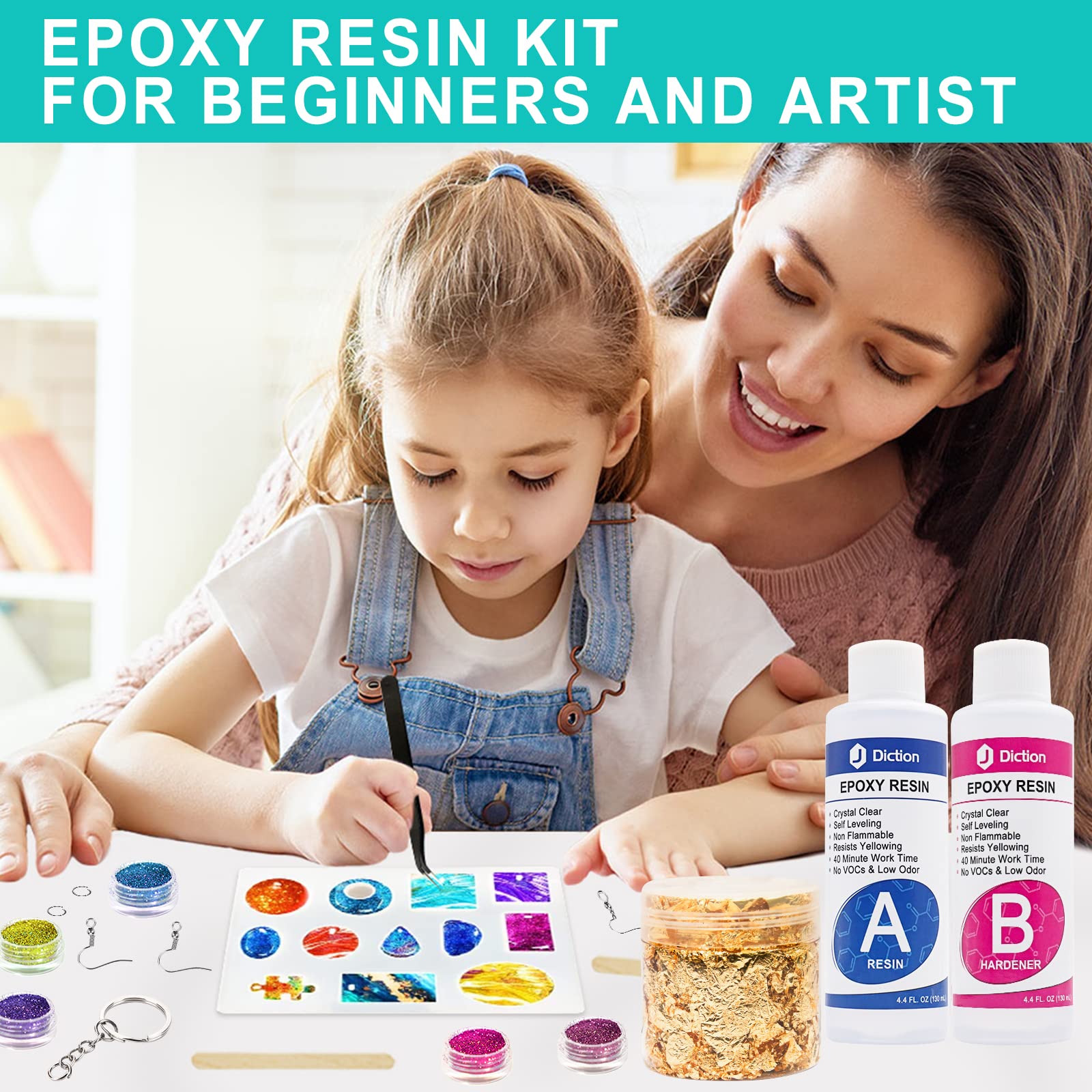 Buy JDiction Epoxy Resin Kit for Beginners Epoxy Resin Jewellery