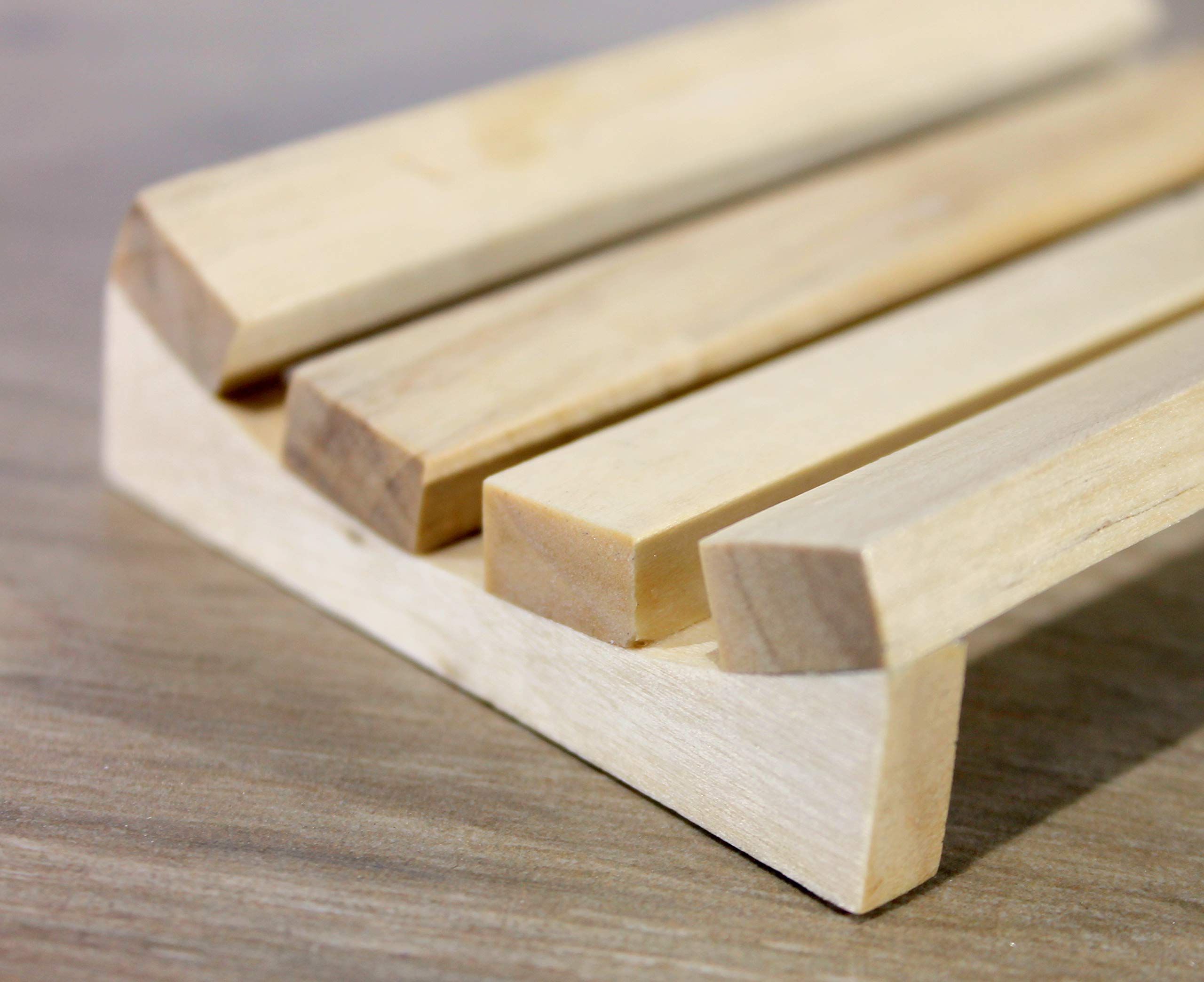 KLEO - Portasapone in legno in set di 2 | Porta sapone in legno