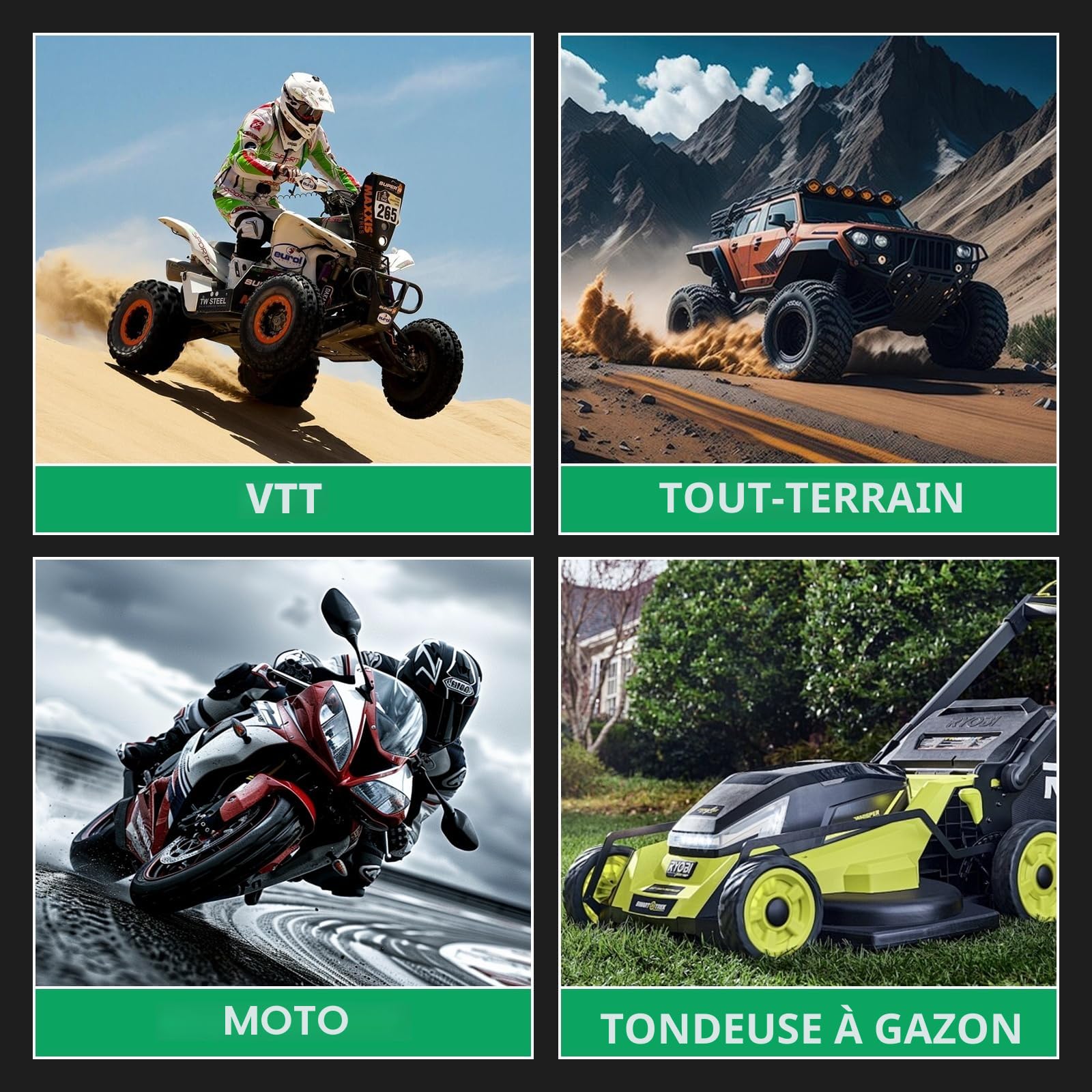 Outils de réparation de pneus, kit d'outils de réparation de pneus tubeless sous vide pour moto avec 32 bouchons en caoutchouc, kit pistolet à bouchons de pneu pour moto, moto tout-terrain