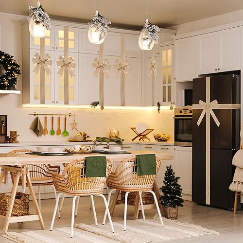 Miniatura 6 de Crowye 14 cintas para puerta de gabinete de San Patricio para puerta de Pascua, lazos para gabinete, corona de Navidad, decoraciones de envoltura