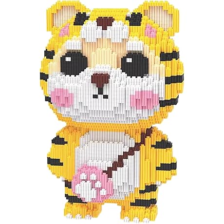 Tiger Micro Building Blocks Set: A Mini 3D Safari Adventure