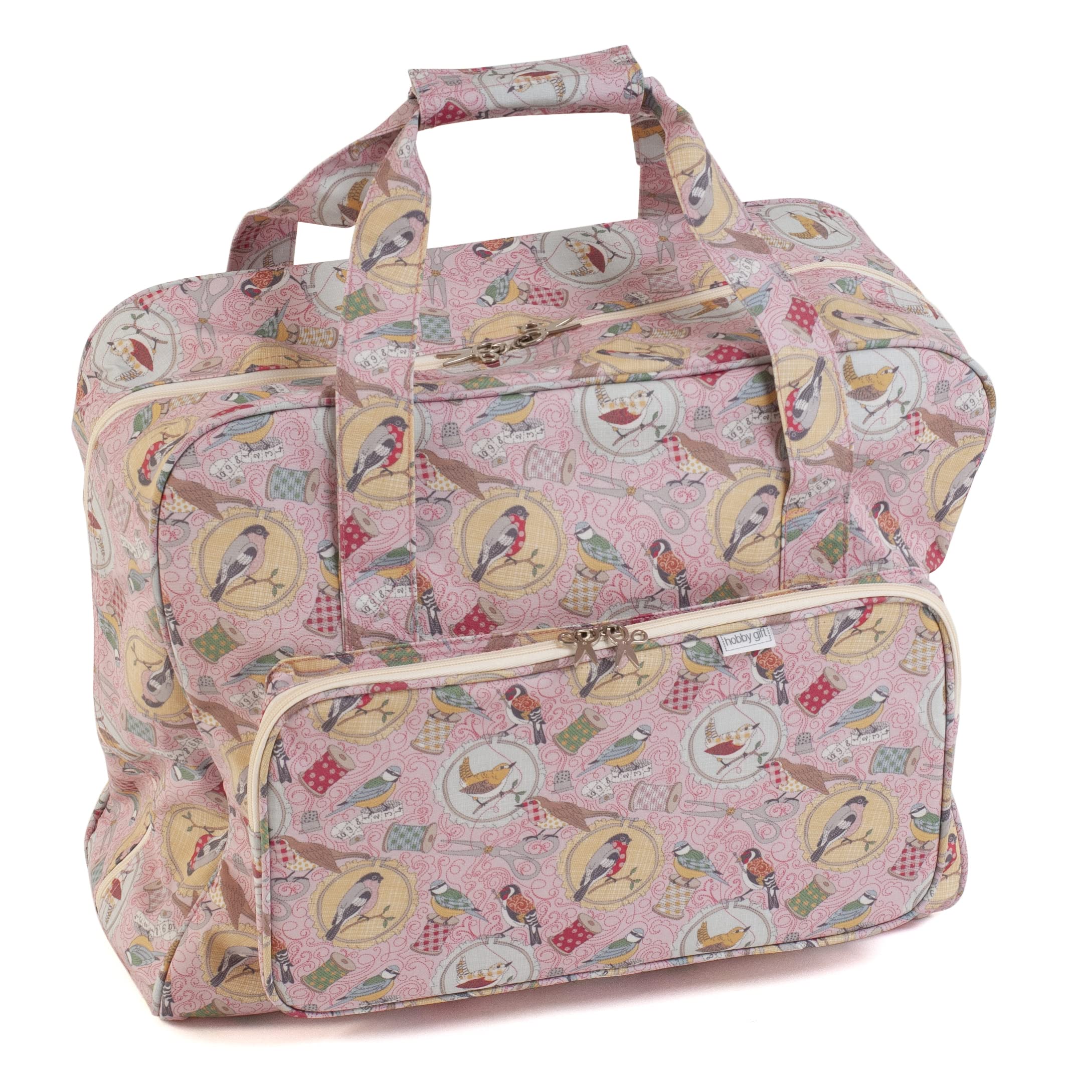 Hobby Gift Sewing Machine Travel Carry Storage Bag, Birds on Bobbin