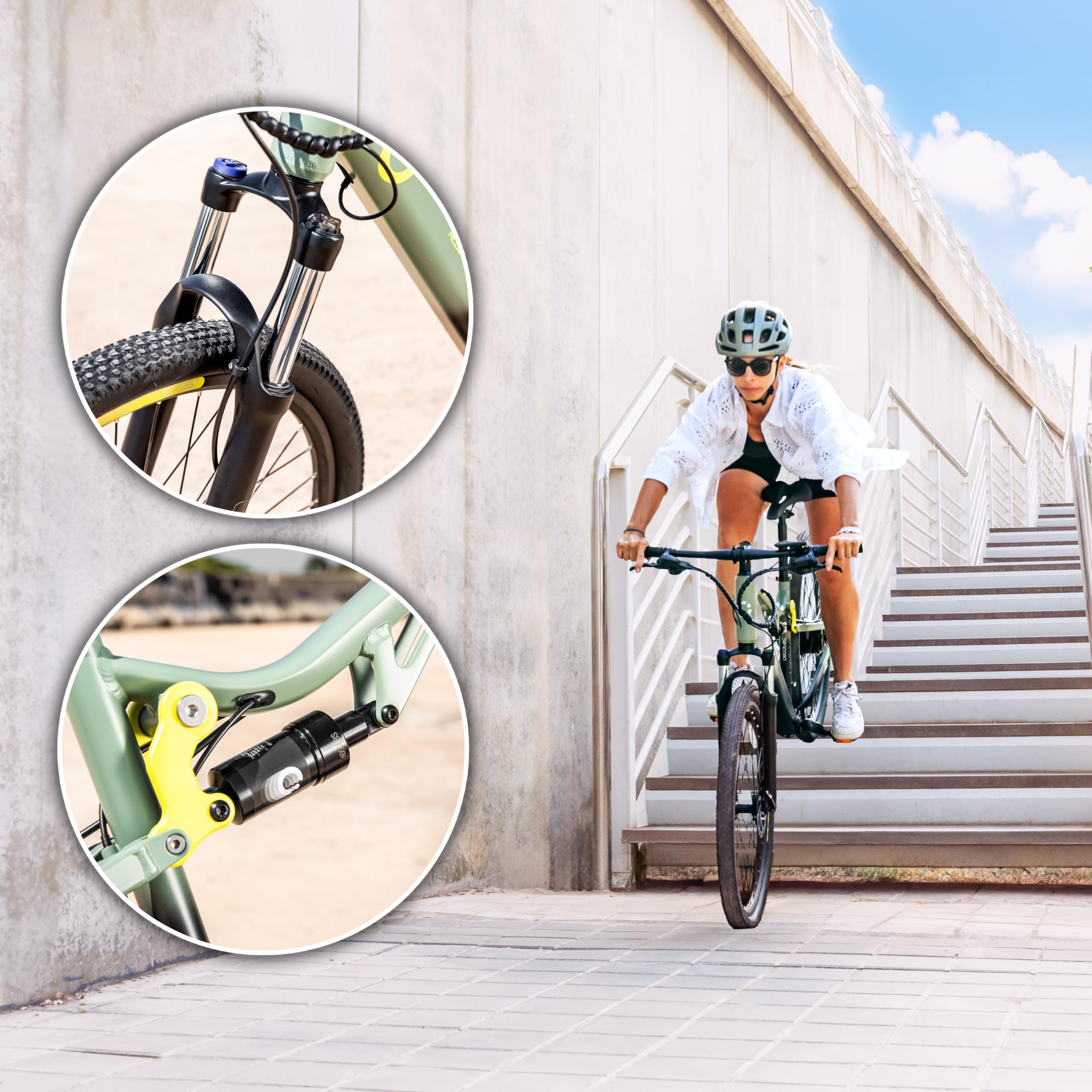 Cecotec Bicicleta Eléctrica de Montaña Mountain Millor. Ruedas de 27,5", 90Km de Autonomía, Doble Suspensión, Cambio Shimano 18 Velocidades y Doble Disco de Freno Hidráulico