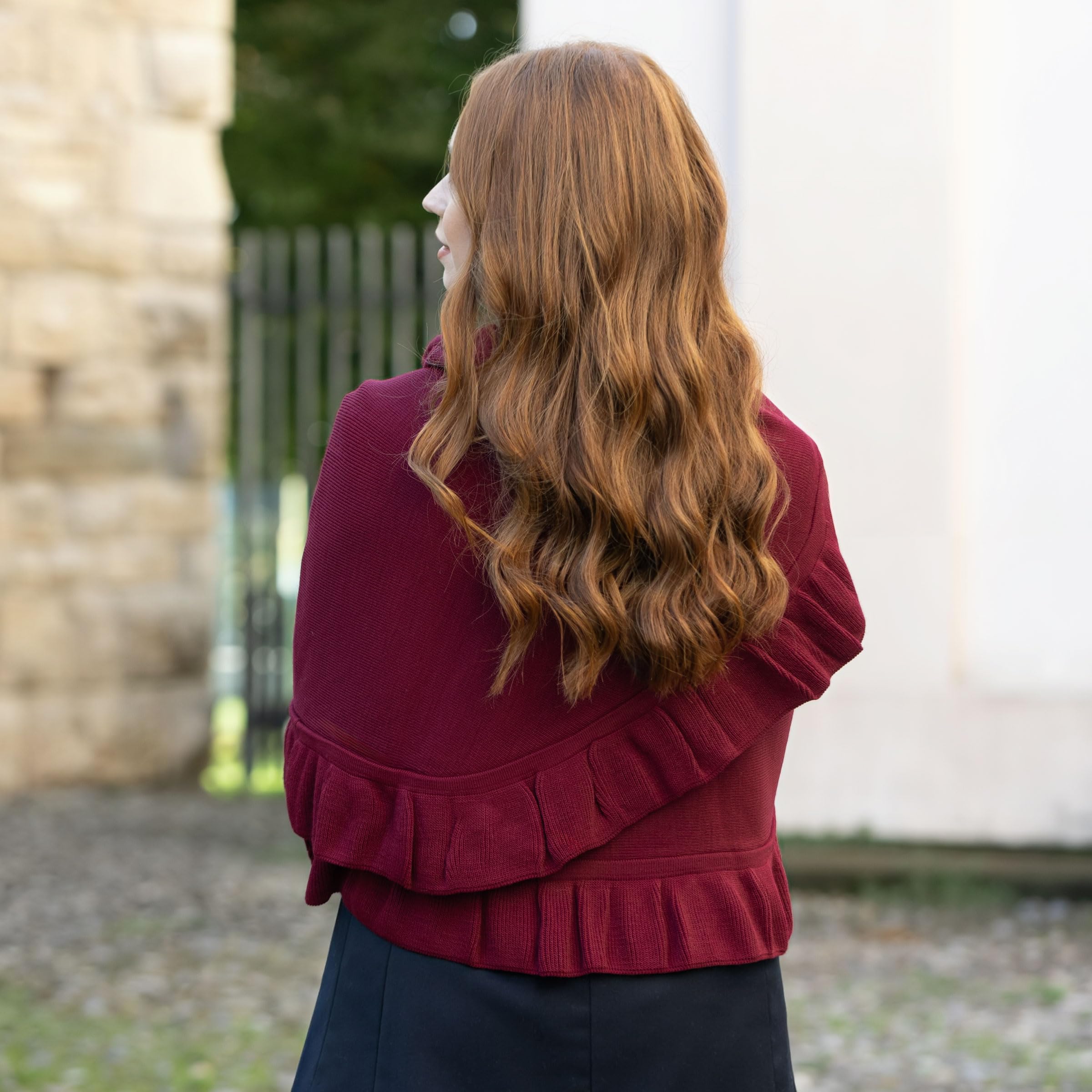 Stola Elegante Donna in Lana, Sciarpa invernale colorato, Scialle Made in Italy, Coprispalle per inverno, Mantella calda