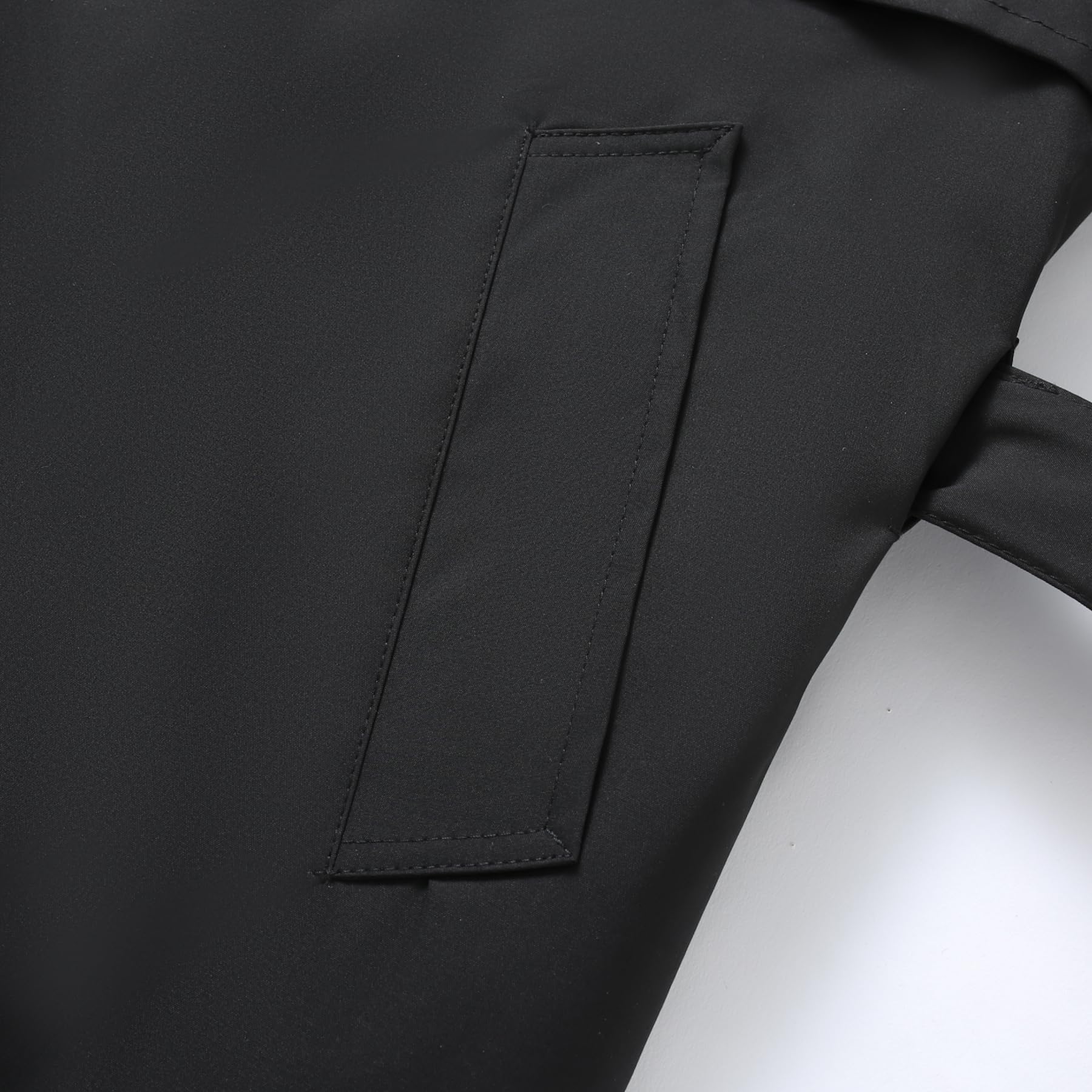 Allthemen Manteau pour Homme à Double Boutonnage Mi-long Trench Coat Classique Revers avec Ceinture Pardessus Parka Slim Fit