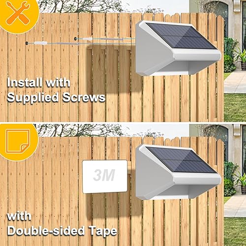 Miniatura 5 de Luces solares con sensor de movimiento para exteriores, 2 unidades158 LED3 modos, luces de valla superbrillantes con impermeabilidad IP65, luces de