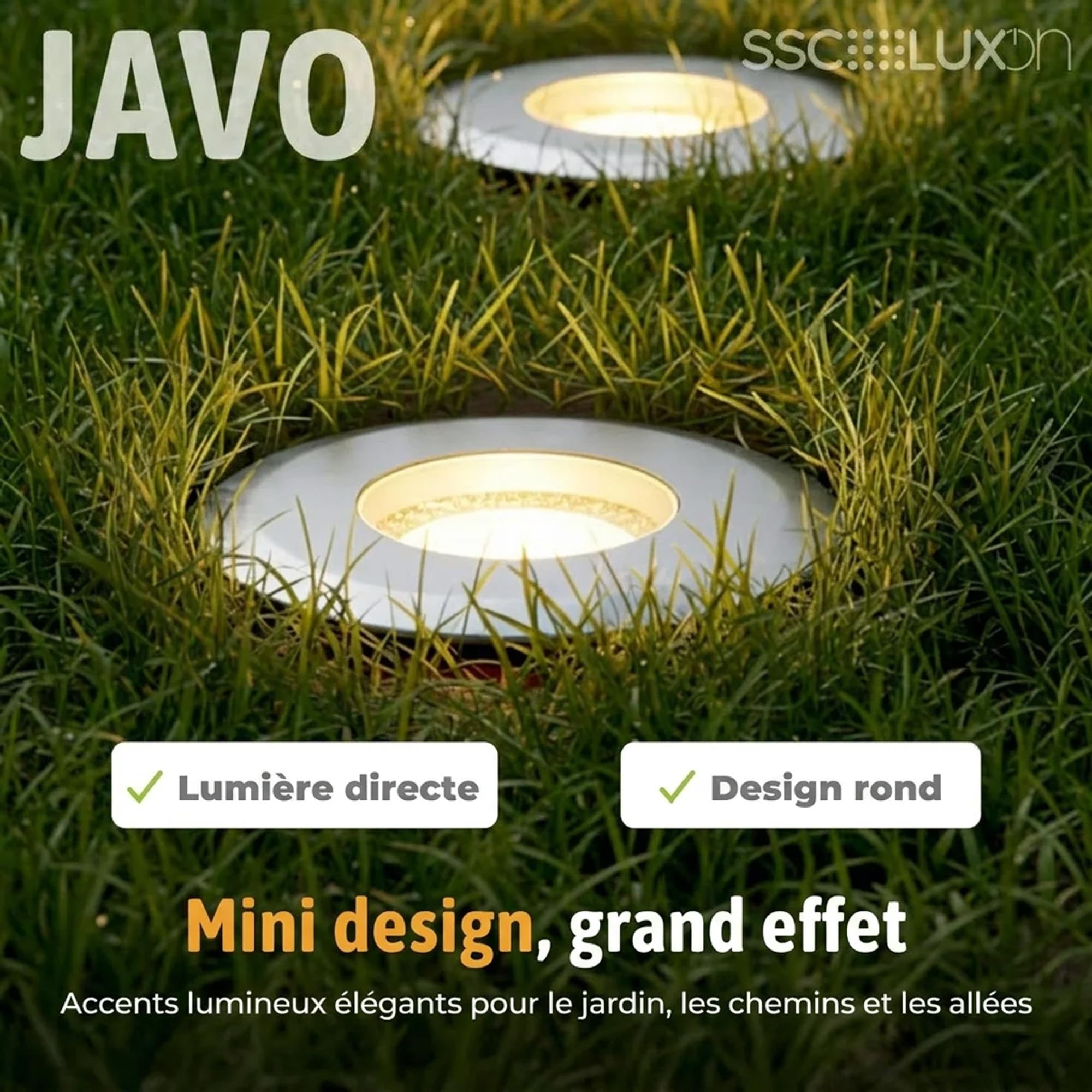 SSC-LUXon JAVO Spot encastrable LED pour l'extérieur 230 V IP67
