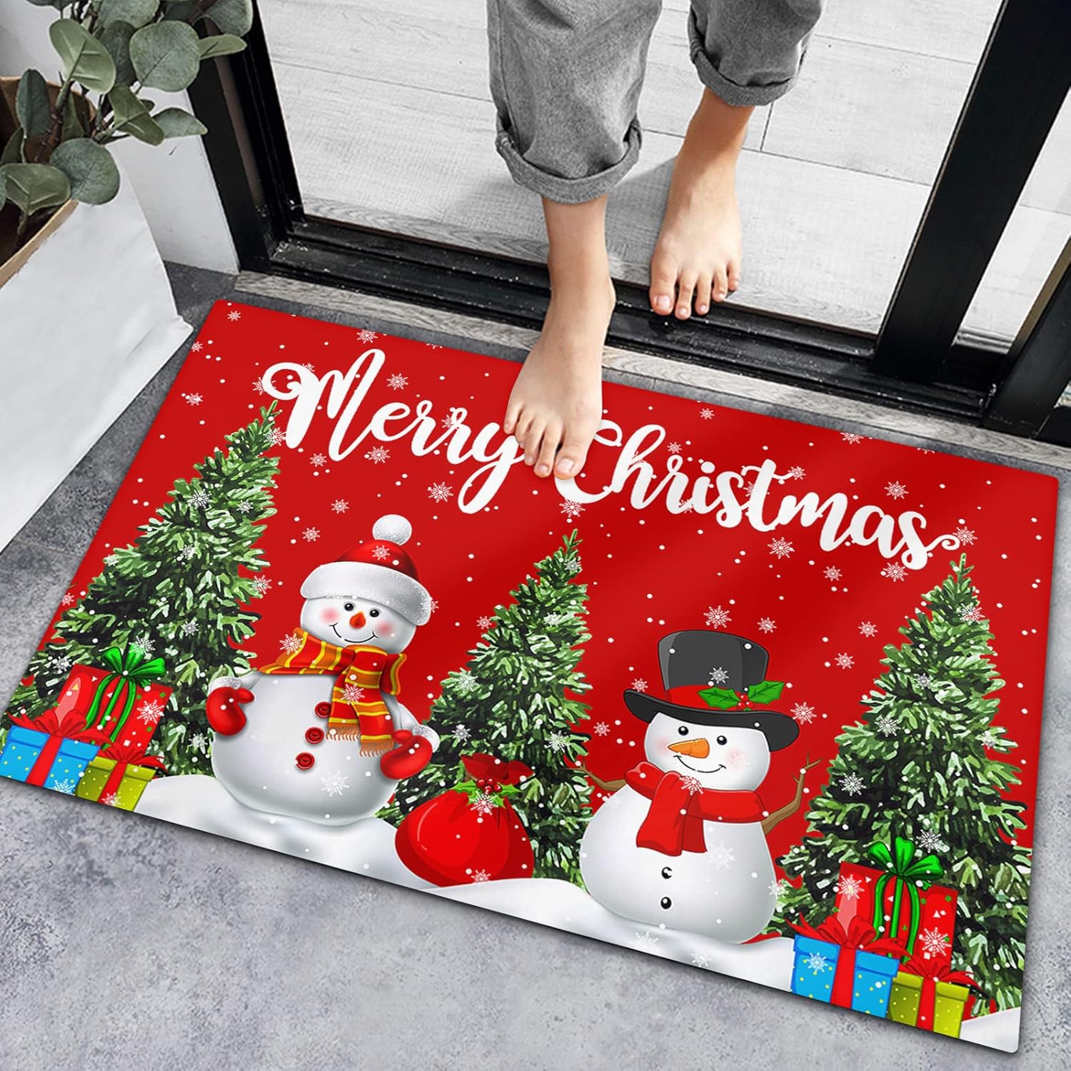 Front Doormat Rubber Backing NonSlip Floor Mats Winter