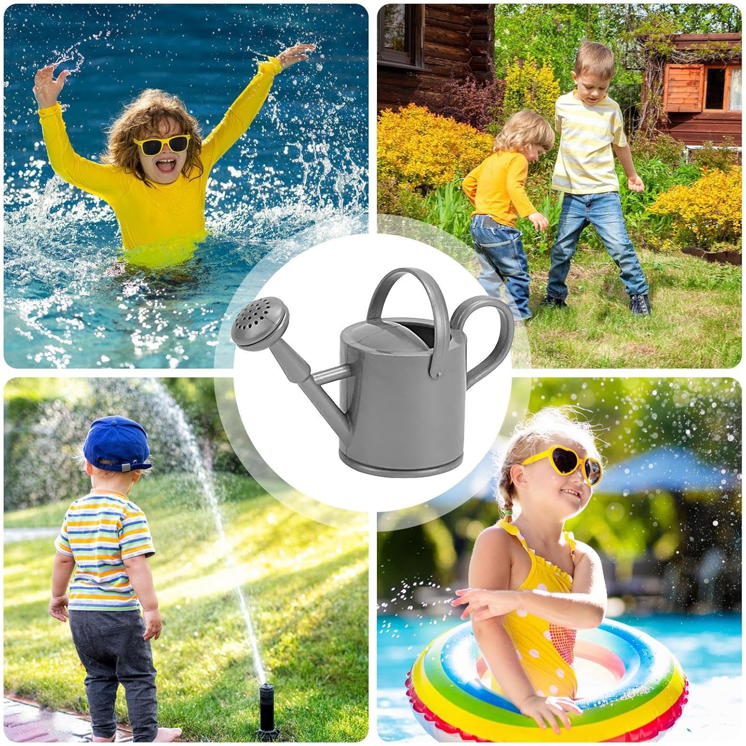 Kids Watering Can, Gardening Tool, Ergonomic Handle Pot with Durable Water Spout, Outdoor for Succulents Plants Flowers, Fun Garden Activity Accessory, Children Plant Care Tool