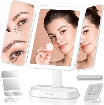 Makeup Mirror with Lights and 7X/5X/1X Magnification Vanity Mirror