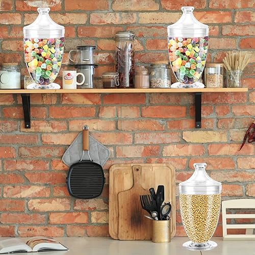 Miniatura 7 de DOSTATNI Tarro de sal de baño de 33.8 fl oz33 oz con tapa y cuchara, recipiente de sal de baño, recipiente de sal acrílica para cereales de azúcar y