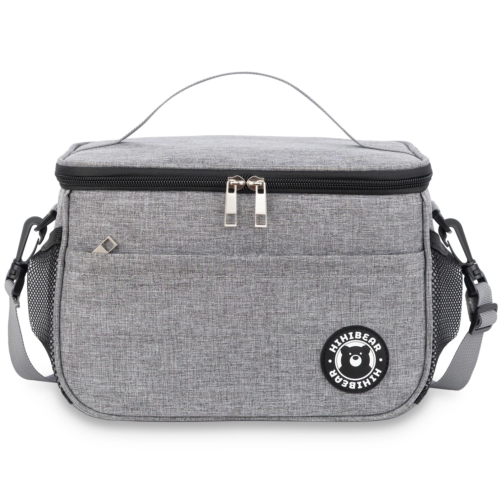 HIHIBEAR 6.4L / 9L Insulated Lunch Bag for Women & Men, Thermal Bento Lunch Bag, Pack Lunch Cool Bag Foldable for Work Office Travel Picnic