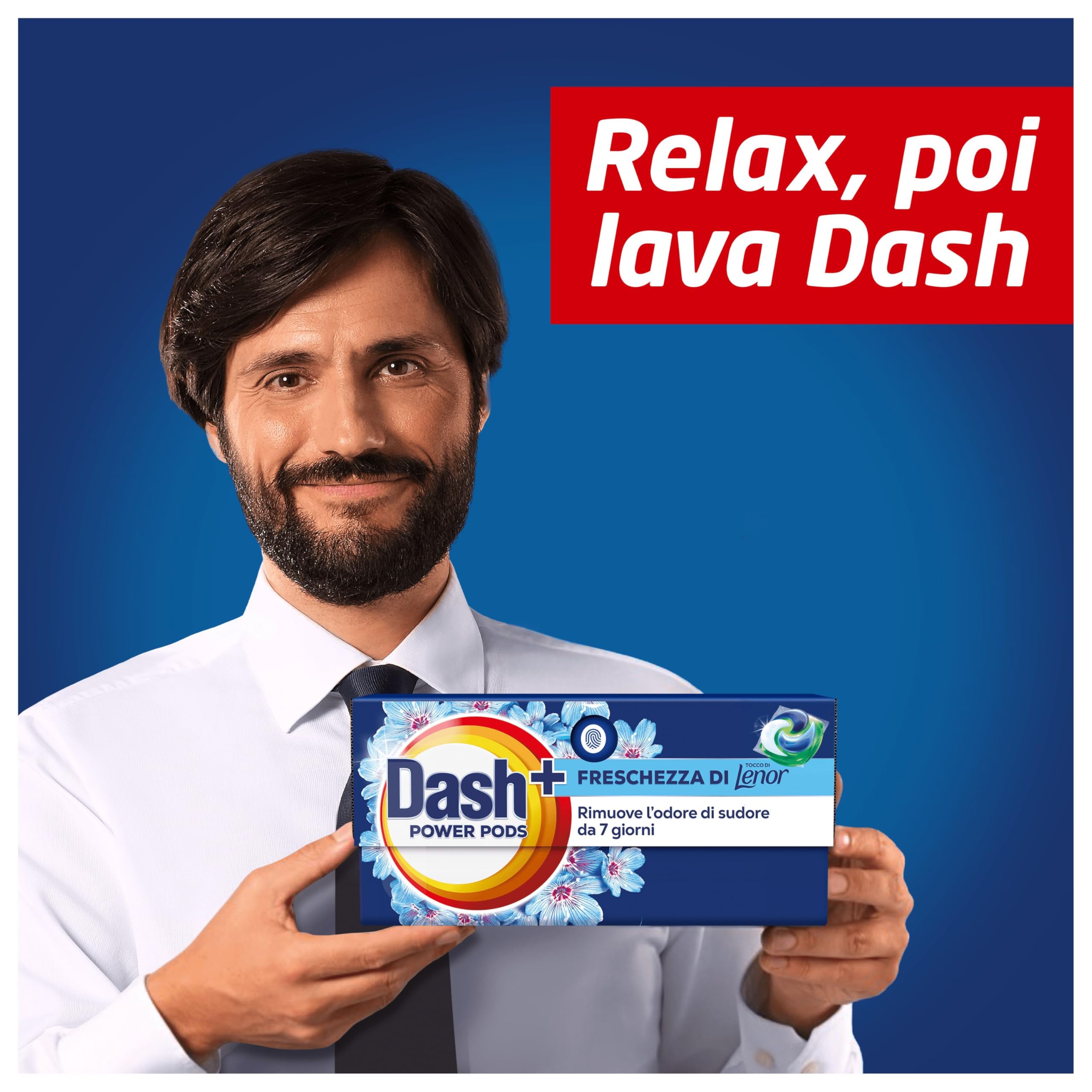 Dash Power Pods Detersivo Lavatrice In Capsule, 105 Lavaggi(3x35), Freschezza Di Lenor, Risveglio Primaverile, rimuove addirittura gli odori di sudore vecchi di 7 giorni, per una pulizia impeccabile