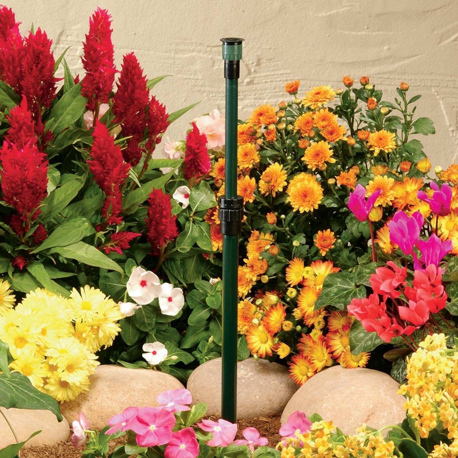 Orbit 37330 Adjustable Aluminum Sprinkler Riser 16-30" with 15-ft Pattern Nozzle (3-Pack 16"-30" with Nozzle)