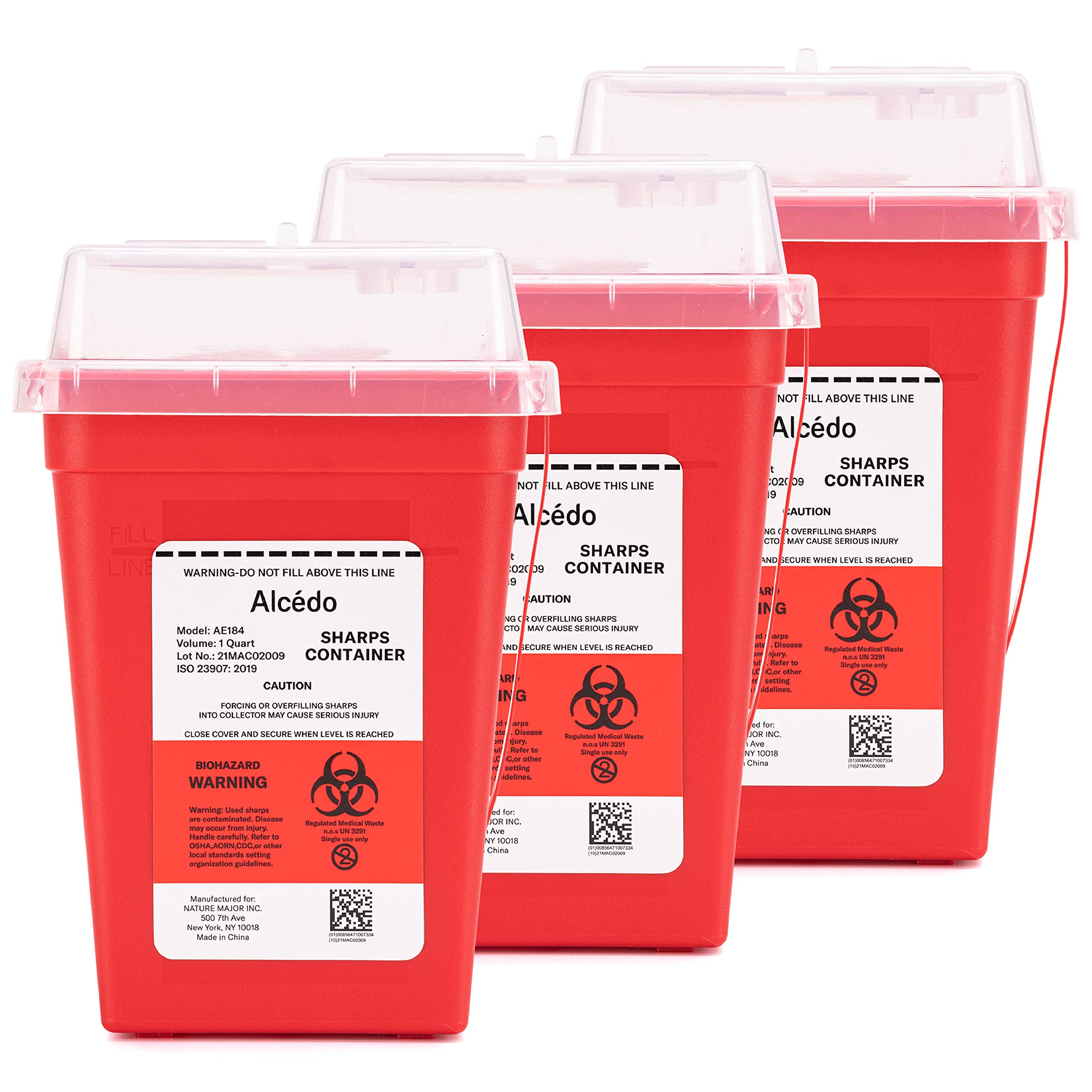 Alcedo Sharps Container 1 Quart (3-Pack) for Home Use & Travel Disposal — Amazon image 10