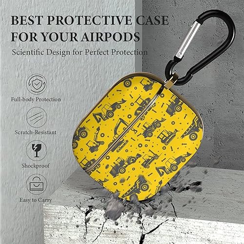 Miniatura 7 de Cartoon Excavator and Tractor Cute Case Cover for AirPods 3 with Keychain Earbuds Shockproof Protection Accessories