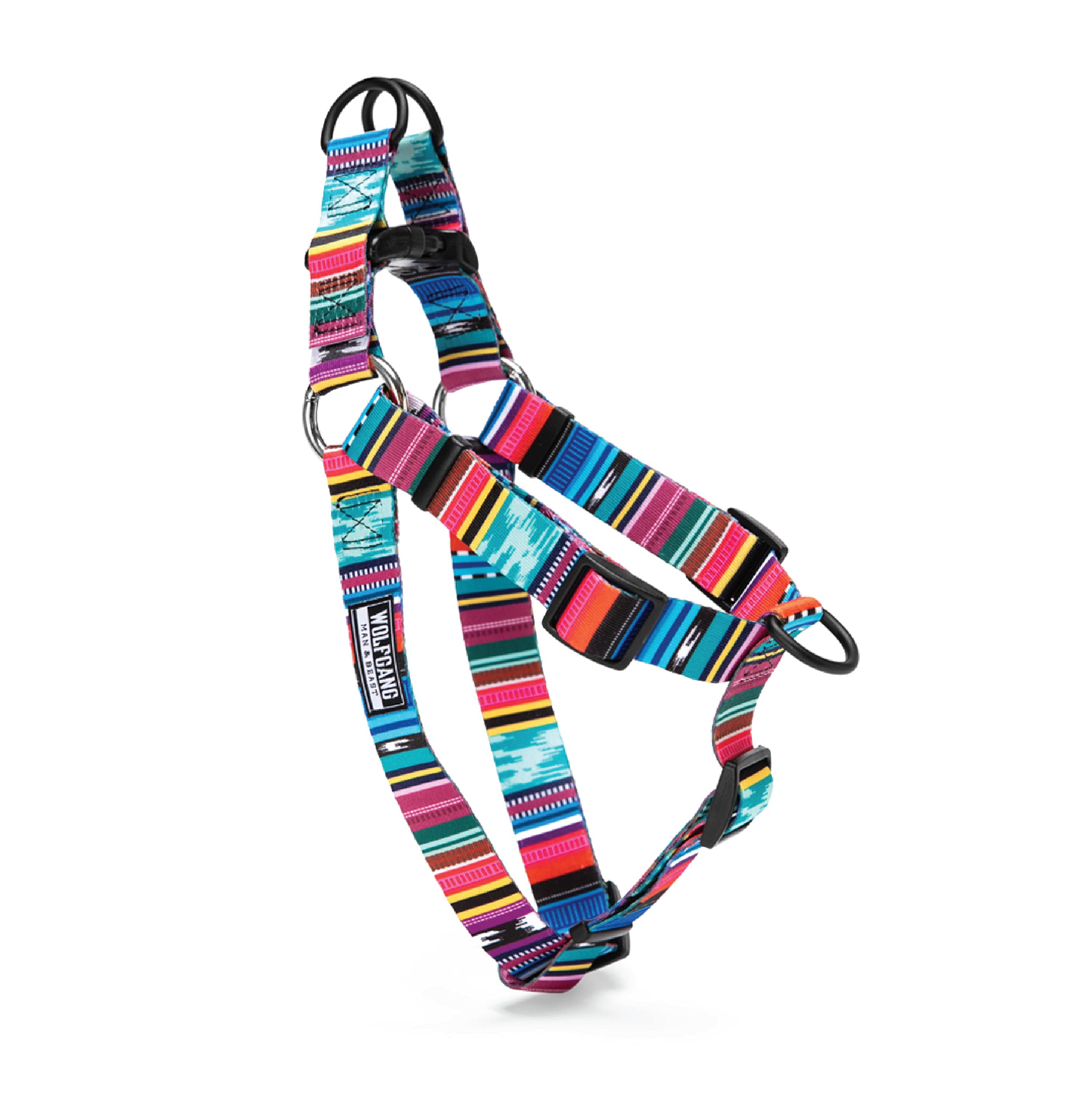Wolfgang Man & BeastPremium No-Pull Dog Harness for Small Medium Large Dogs, Made in USA, Quetzal Print, Small (5/8 Inch x 12-18 Inch)