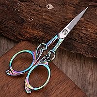 Vista 4 de Tijeras de bordado para detalles: tijeras pequeñas de punta afilada para costura, manualidades, obras de arte, hilo de costura, tijeras de hilo