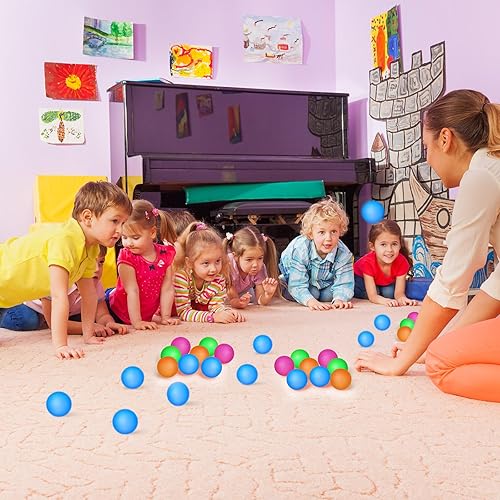 Vista 26 de Hanaive Paquete de 100 pelotas de tenis de mesa multicolor de 1.575 pulgadas, bolas de plástico lavables a granel, juego pequeño