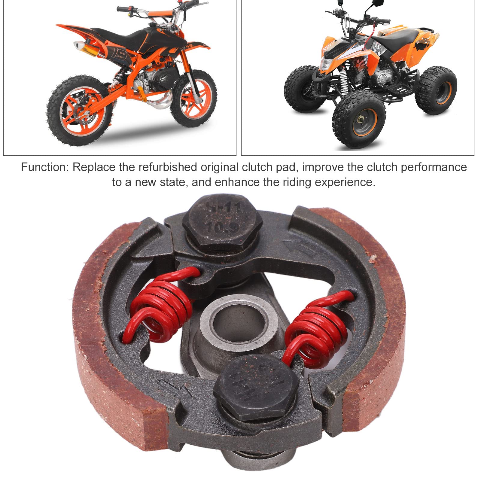 Pad frizione con molle, pad frizione per bici cross in ceramica in lega per 2 tempi 43 47 49 Pocket Quad Crosser 4 ruote