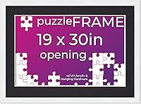 Vista 72 de Poster Palooza Kit de marco para rompecabezas de 21.25 x 15 pulgadas, incluye hojas de pegamento para rompecabezas, marco de madera blanca