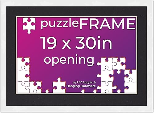Miniatura 72 de Poster Palooza Kit de marco de rompecabezas de 26.5 x 38.5 pulgadas, incluye hojas de pegamento para rompecabezas, marco de rompecabezas de madera