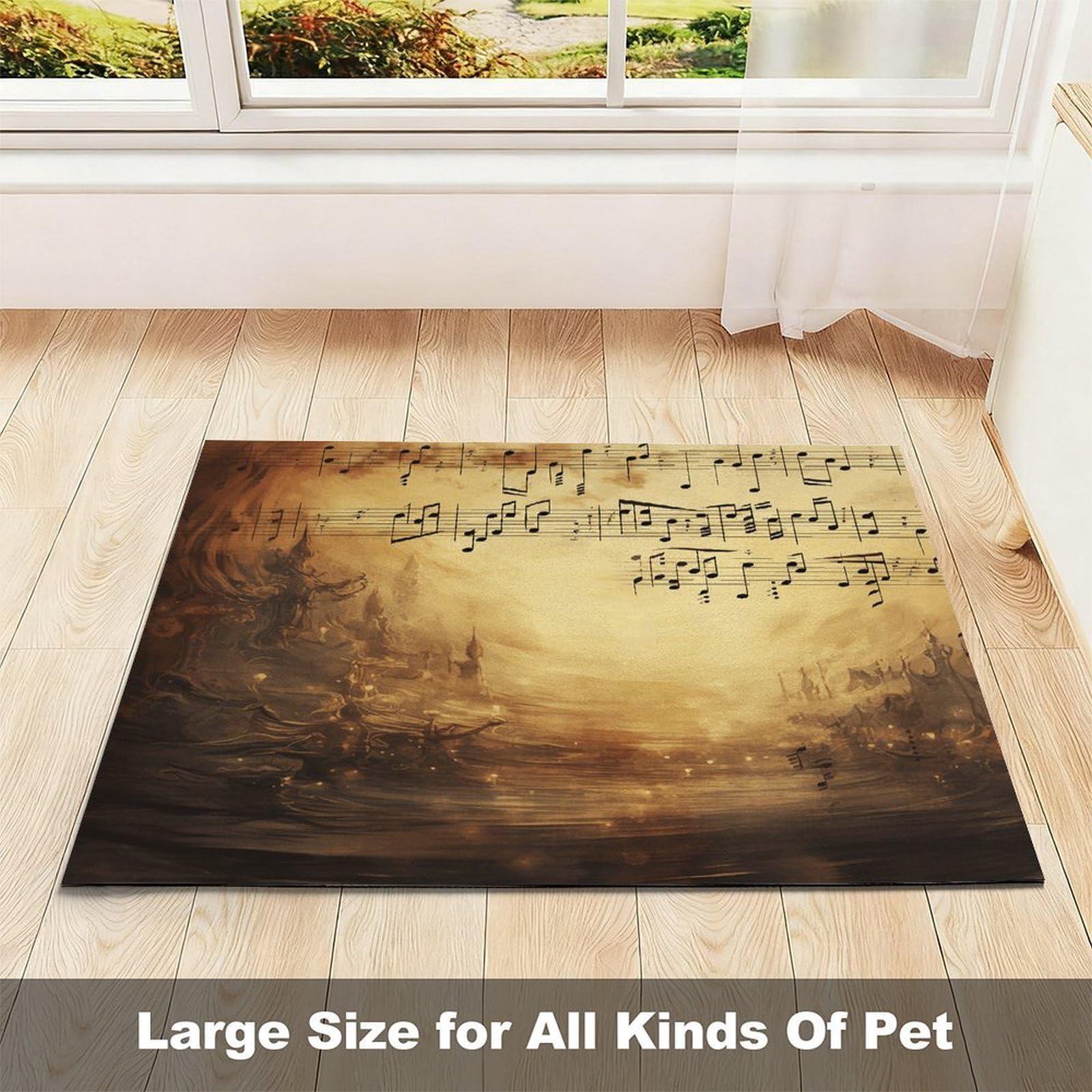 Tapis de nourriture pour chat - Tapis d'alimentation antidérapant pour chien et chat - Facile à nettoyer pour la nourriture et l'eau - 61 x 81,3 cm