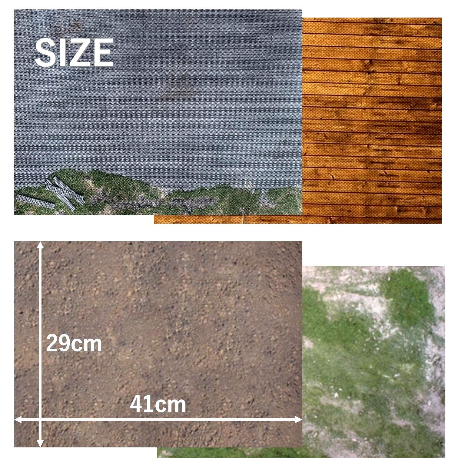 Amazon.co.jp: Leiasnow ジオラマシート 地面 2枚セット 1/35 ジオラマ