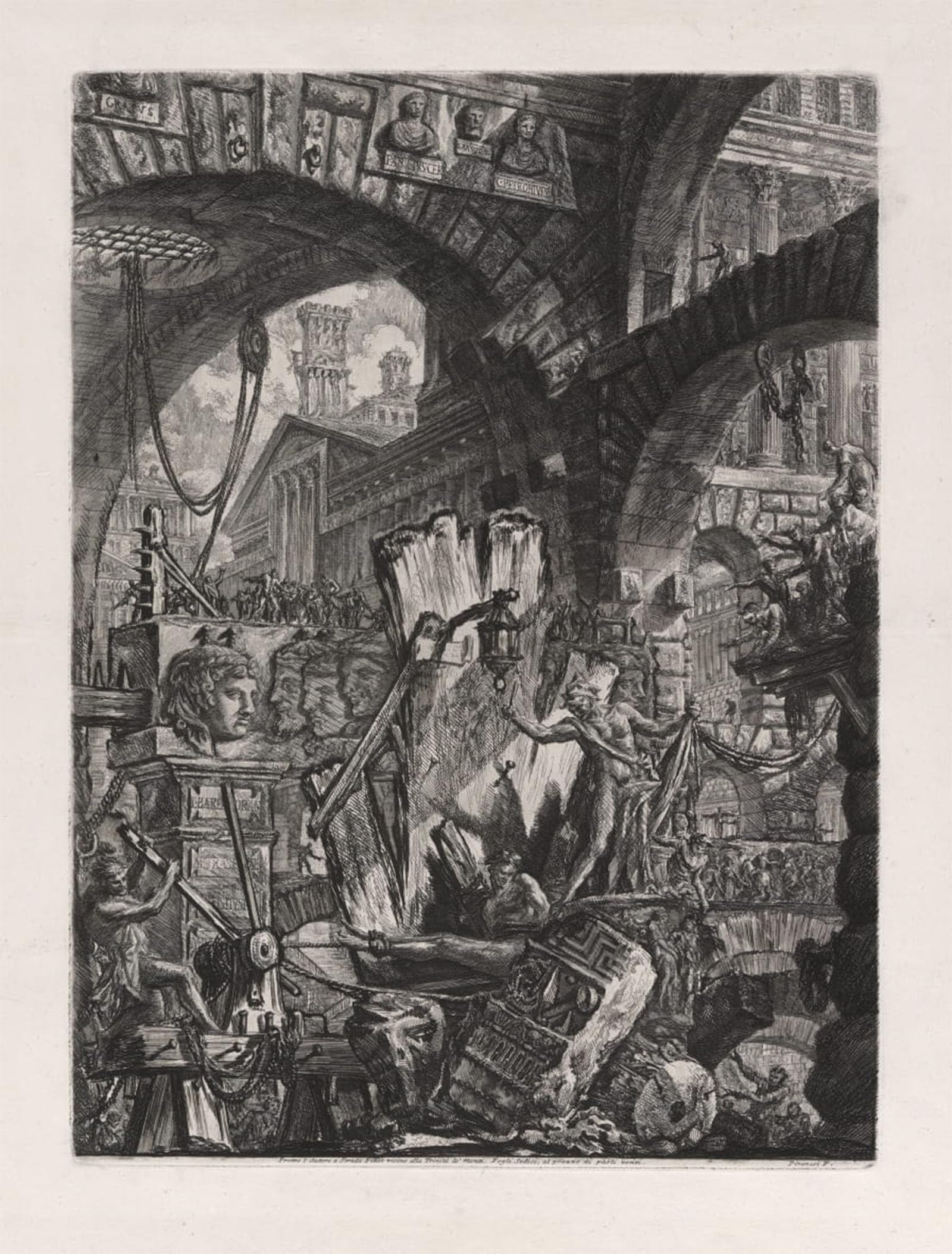 RZHRHJES Vintage Wall Art Picture on Canvas Wall Art Poster the Man on the Rack Plate From Carceri by Battista Piranesi Canvas Poster for Office Decor 60x90cm