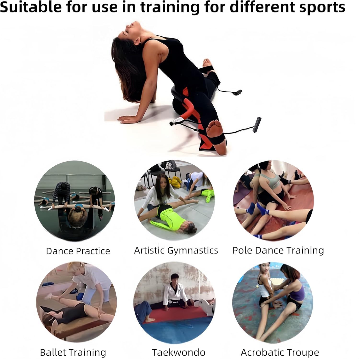 Bowed Split Machine, Leg Stretcher Machine for Ballet,Cheerleading Dance,Gymnastics,Gymnastics Training Equipment to Improve Flexibility and Quality of Stretching