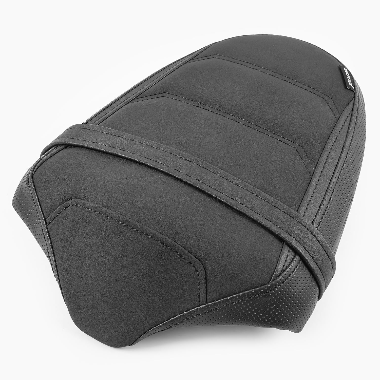 Motorcycle Passenger Seat for Daytona 660 2024 2025 2026 Leather Pillion Pad Solo Saddle Cushion, Rear-Black