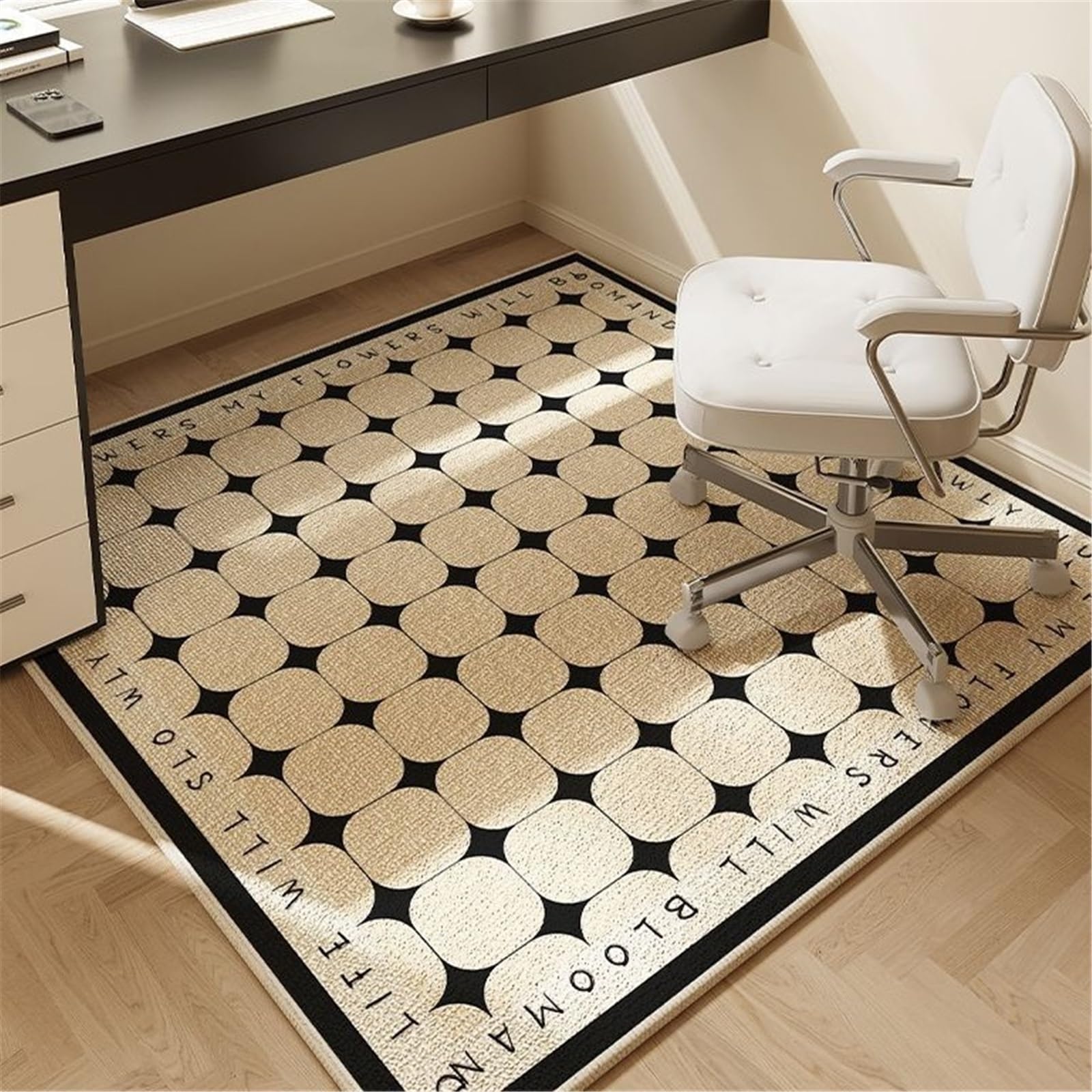 Dicke, rutschfeste Bürostuhlmatte für Teppich- und Hartholzböden, langlebige Schreibtischunterlage für Zuhause, Wohnheim und Büro, 100 x 160 cm, mit Kunststoffsockel, schützt Böden