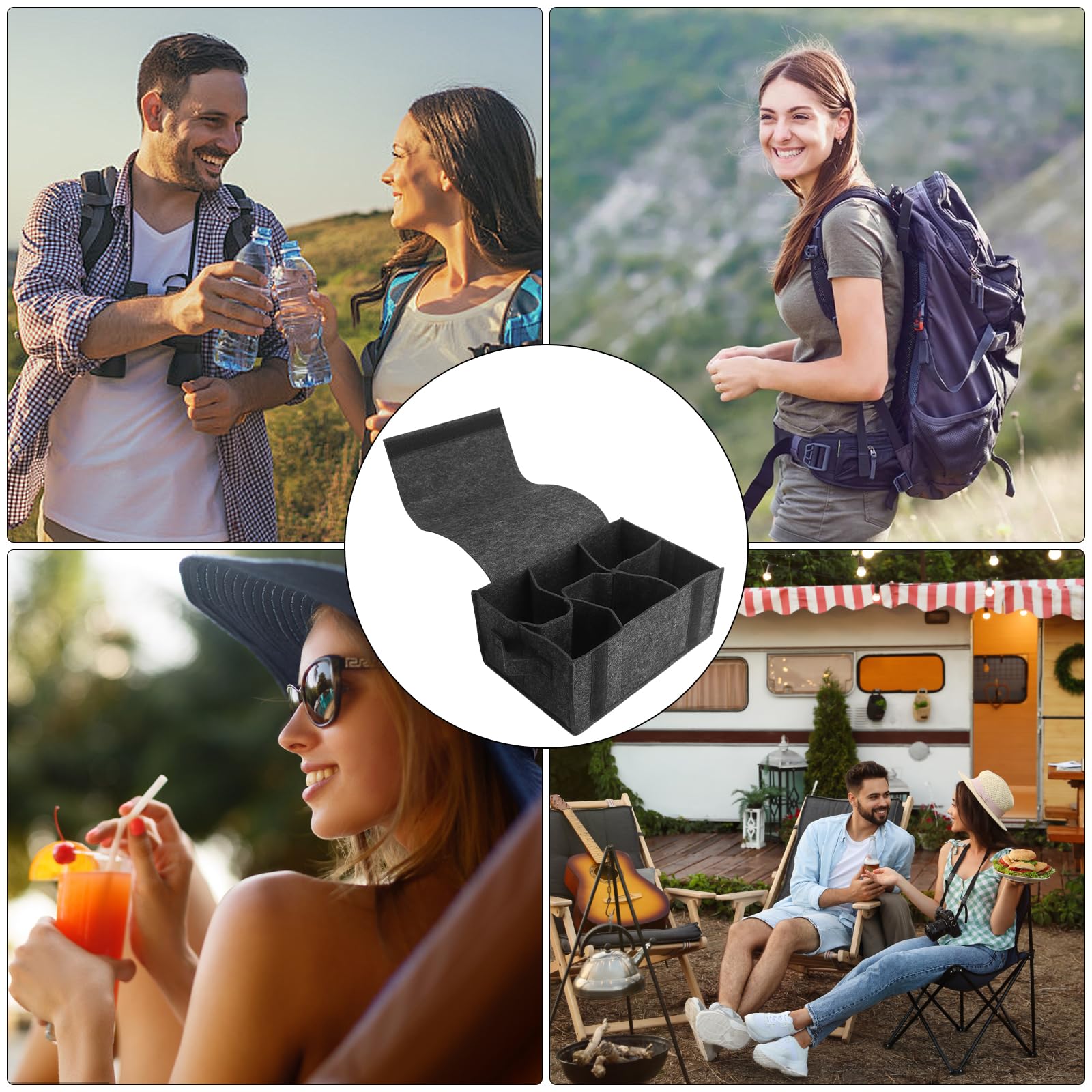 Soporte para platos para caravana, bolsa de fieltro para almacenamiento de tazas, soporte para tazas, caravana, organizador de caravanas, camping, camping, almacenamiento de tazas