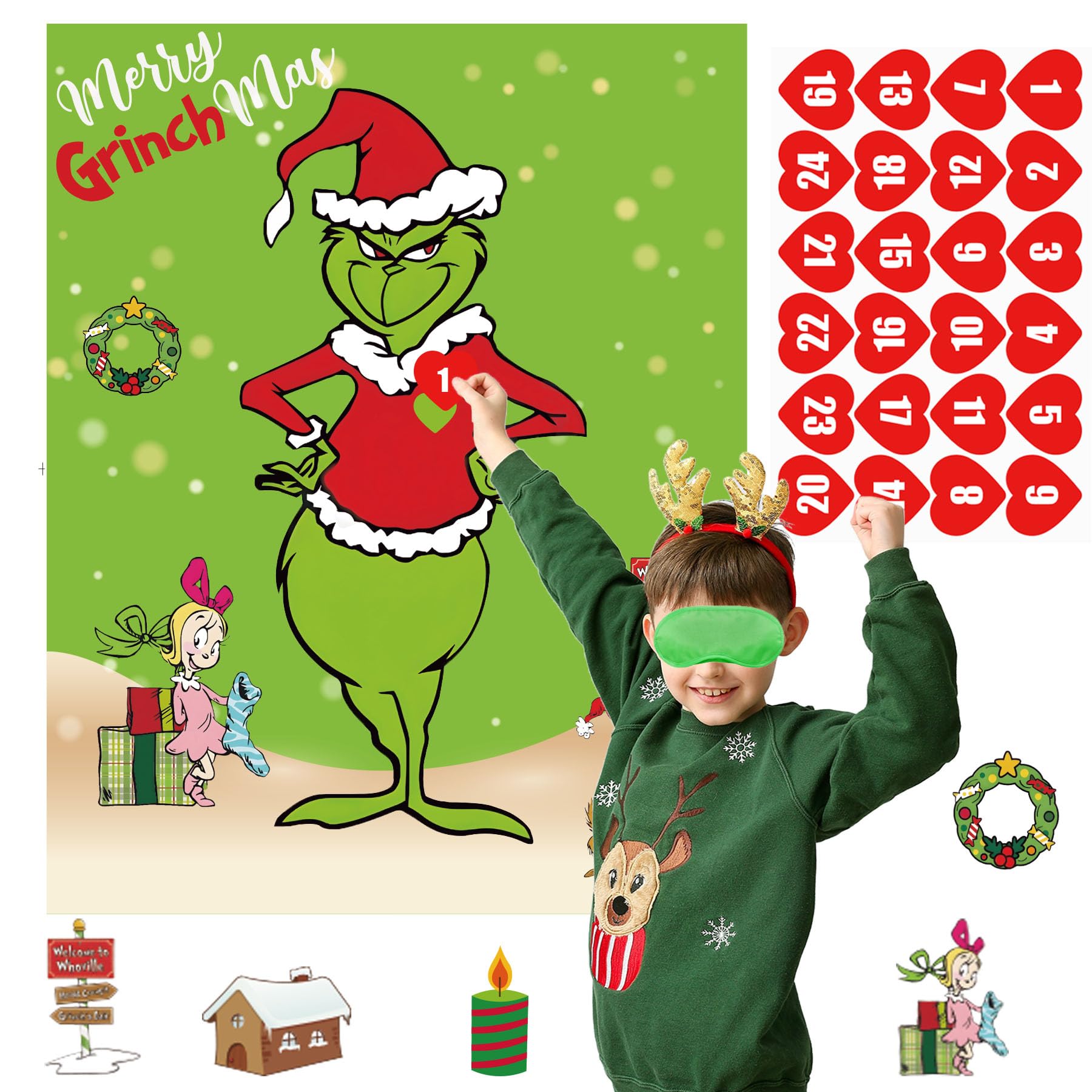 Christmas Games for Kids Family Party Pin The Christmas Game for Family Adults Xmas Activities for Kids New Year Games