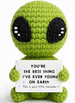 Gifts for Him Her Boyfriend Girlfriend Crochet Alien Valentines Day Anniversary Birthday Funny Romantic Gift for My Love Men Women Wife Husband Fathers day