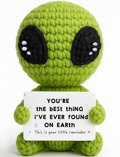 Unique Crochet Alien Gift for Boyfriend, Girlfriend, Anniversary, Valentine's Day,