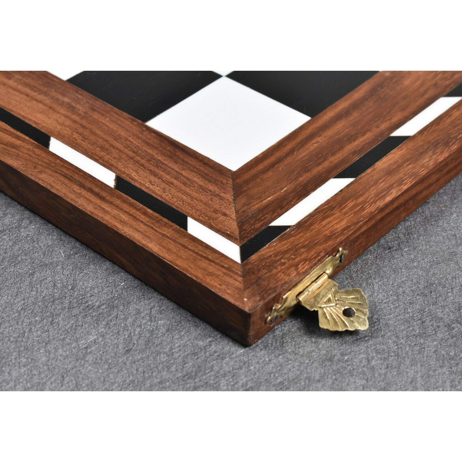 RoyalChessMall - Scacchiera pieghevole in legno da 14" serie Library - Solid Sheesham & Acrylic Ivory