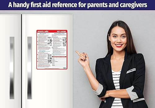 Miniatura 5 de Paquete de 10 RCPPrimeros Auxilios Asfixia en Español - Tarjeta laminada con imanes - 8.5 x 11 pulgadas