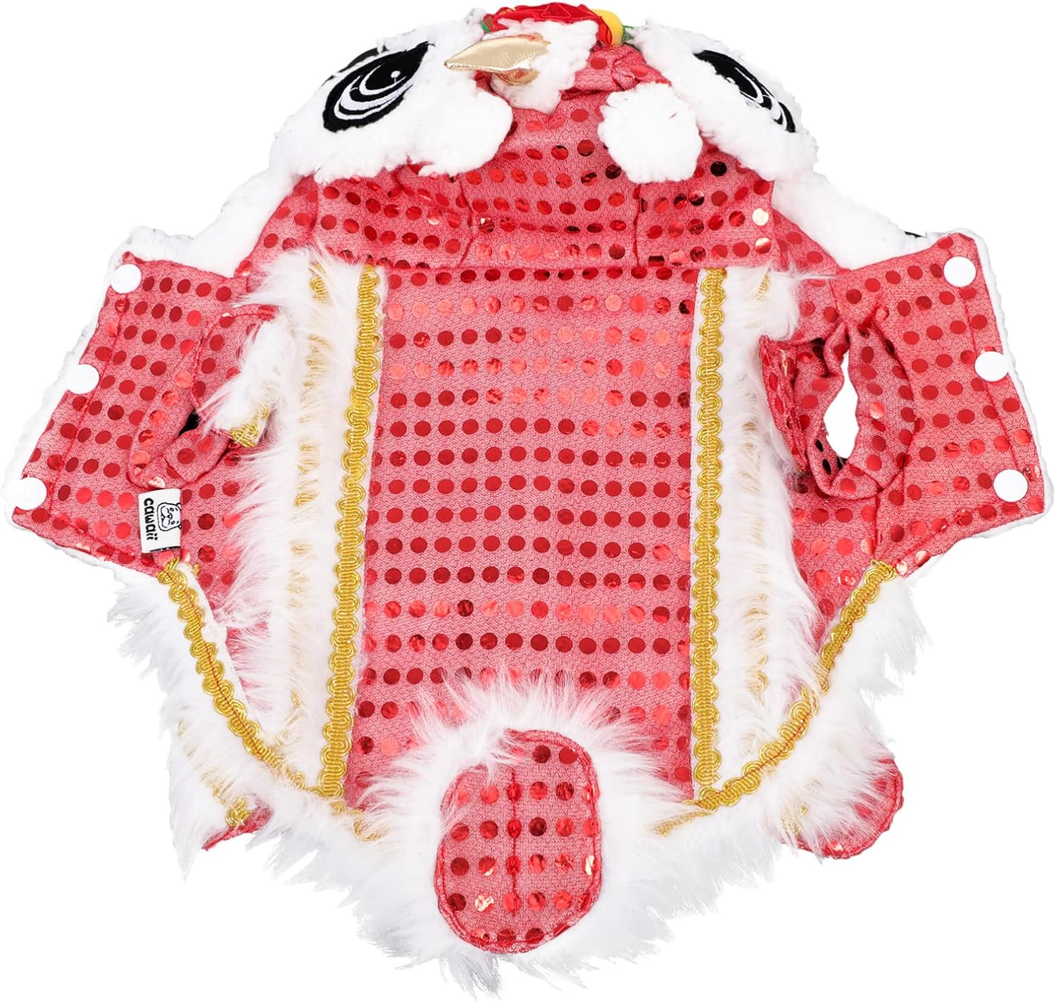 Zerodeko 3pcs Year Dog Costume Cute Cartoon Pet Apparel for Dogs Breathable and Skin-Friendly Design for Parties and Photos Traditional Chinese Style