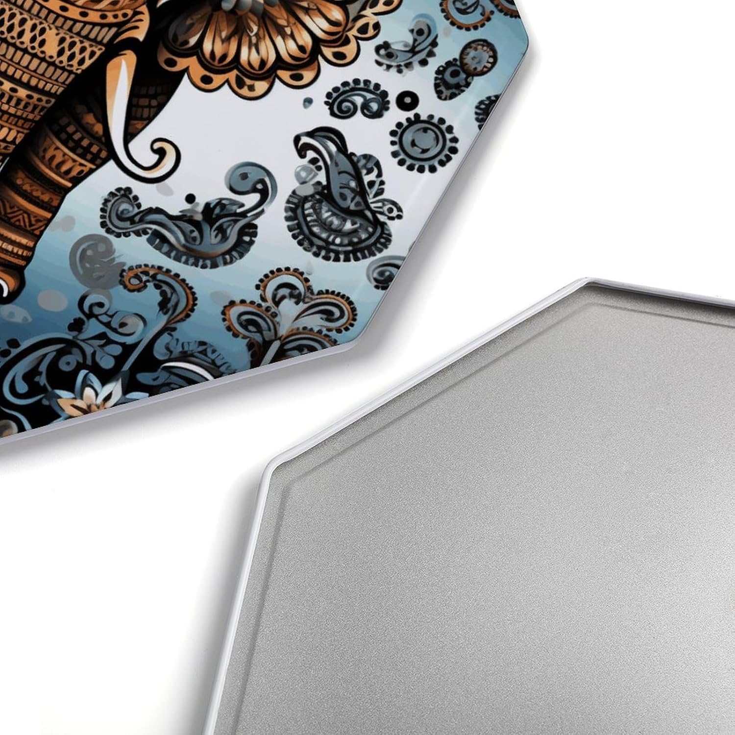 Ctagon Metal Sign for Home, Modern Display Plate for Kitchen, Elephant Pattern Plates Accent Hanging Wall Decorations 3PCS for Living Room, Bedroom, Hallway, Hotel