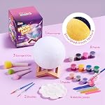 Klever Kits DIY 3D Lune Lumière de nuit, Peignez votre propre Lune Lampe Kit Galaxy Lampe Arts et artisanat Kit, Activités scolaires, Cadeaux d'anniversaire pour enfants Filles Garçons, Cadeau de Pâques Enfants