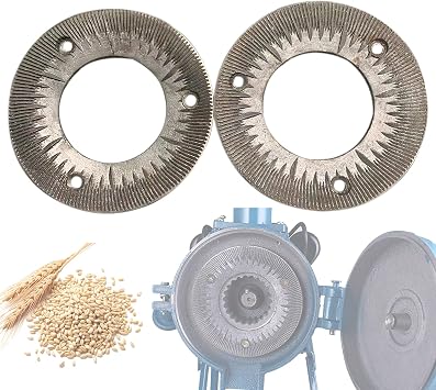 Grain Grinding Sheet, 2Pcs Grinding Sheet for Electric Grain Mill, for Rice, Corn, Grain, Coffee, Wheat, Cereals Grinder, for Farms, Pasture, Flourmill, Packinghouse