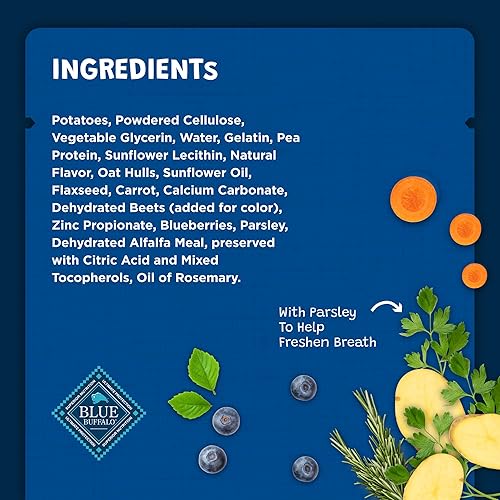 Miniatura 5 de Blue Buffalo Dental Bones - Mini golosinas dentales naturales para masticar para perros, (5-15 libras) bolsa de 12 onzas