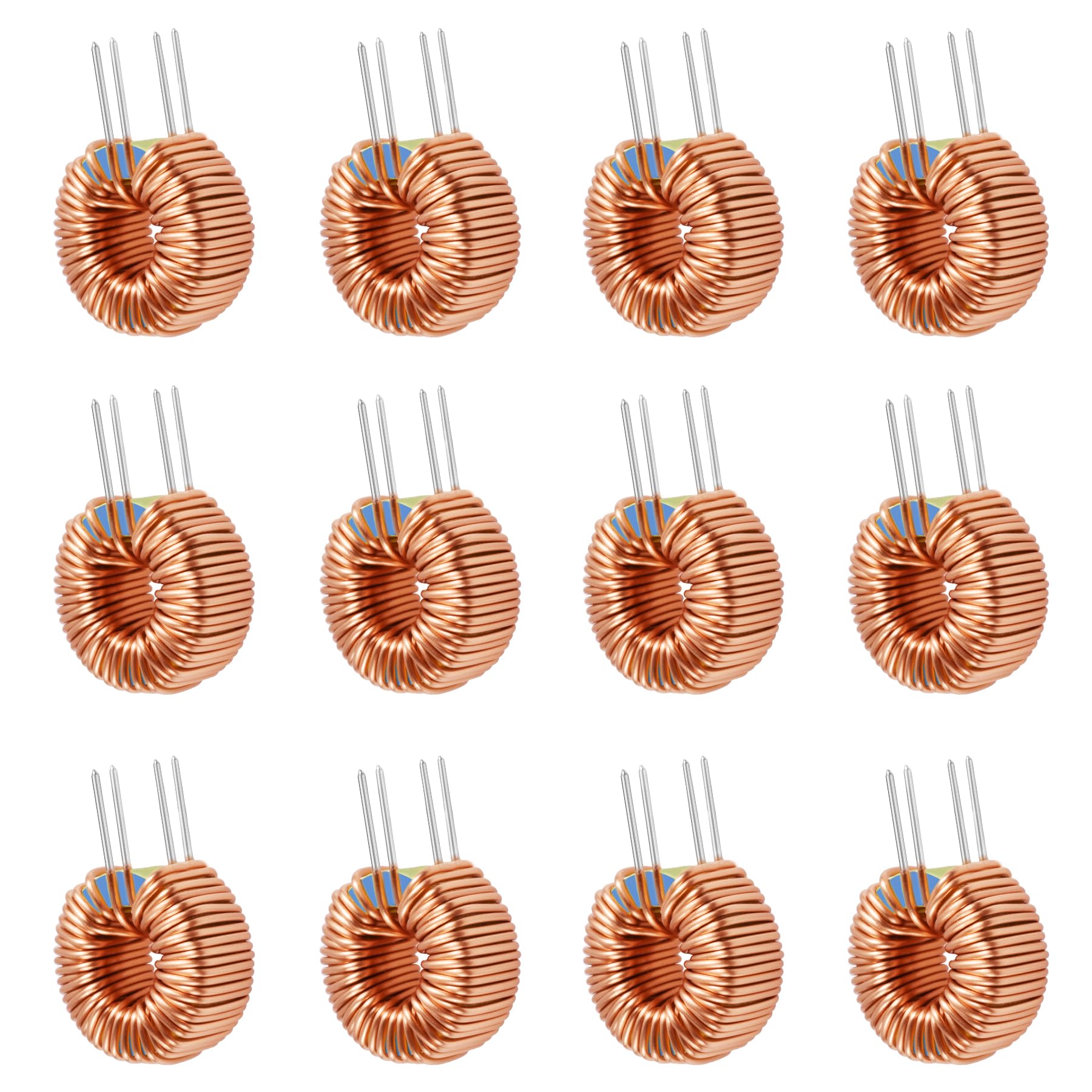 Bobina de inductancia magnética toroidal vertical de 220 uh 5A para circuito DIY, 12 unidades 6